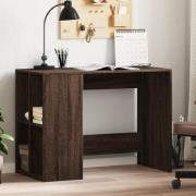 Knutsford Wooden Laptop Desk With 4 Shelves In Brown Oak