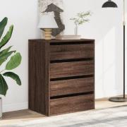 Amarillo Wooden Chest OF 4 Drawers In Dark Brown Oak