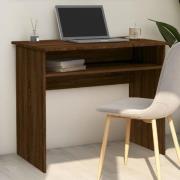 Angleton Wooden Laptop Desk With 1 Shelf In Brown Oak