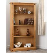 Central Wooden Bookcase With 4 Shelves In Oak