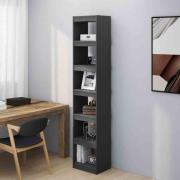 Jupiter Wooden Bookcase With 6 Compartments In Grey