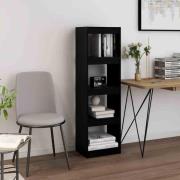 Jupiter Wooden Bookcase With 4 Compartments In Black