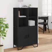 Avondale Wooden Highboard With 2 Doors In Black