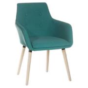 Easton Fabric Home And Office Chair With Oak Legs In Jade