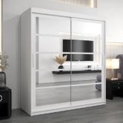 Reston Mirrored Wardrobe With 2 Sliding Doors In White