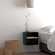 Indio Wooden Bedside Cabinet With 1 Drawer In Matt Black