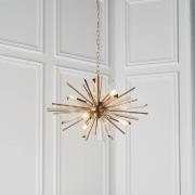 Allston Prism Glass Pendant Ceiling Light In Antique Brass