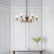 Cua Frosted Glass 6 Lights Pendant Ceiling Light In Antique Brass