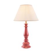 Lenoir White 30cm Shade Resin Table Lamp In Pink Clay