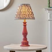 Riyadh Pearl Grey 25cm Shade Resin Table Lamp In Pink Clay