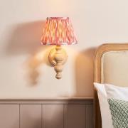 Laredo  Pink 20cm Shade Wood Wall Light In Natural Ash