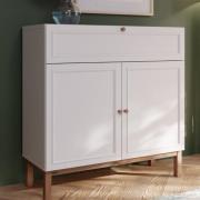 Waldorf Wooden Sideboard With 2 Doors 1 Drawer In Light Grey Oak