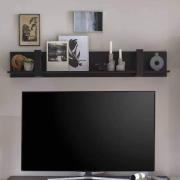 North Wooden Wall Shelf Small In Matt Black