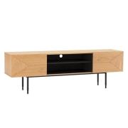 Niles Wooden TV Stand With 2 Doors In Natural Oak