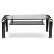Sault Glass Coffee Table In Clear And Black