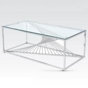 Carpi Clear Glass Coffee Table With Chrome Frame