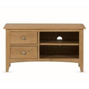 Kamiah Small Wooden TV Stand With 2 Drawers In Oak