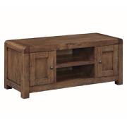 Ontario Wooden TV Stand With 2 Doors In Dark Oak
