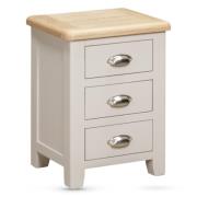 Waldorf Wooden Bedside Cabinet With 3 Drawers In Oak And White