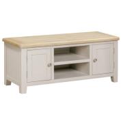 Waldorf Wooden TV Stand With 2 Doors In Oak And White